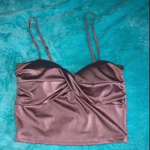 Metallic crop top